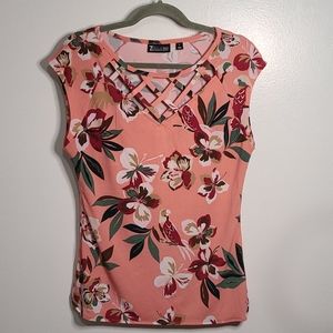 Floral Crew Neck Blouse